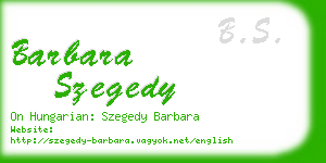 barbara szegedy business card